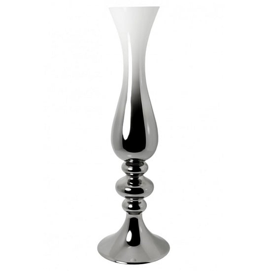 Hutton Large White And Silver Vase_1