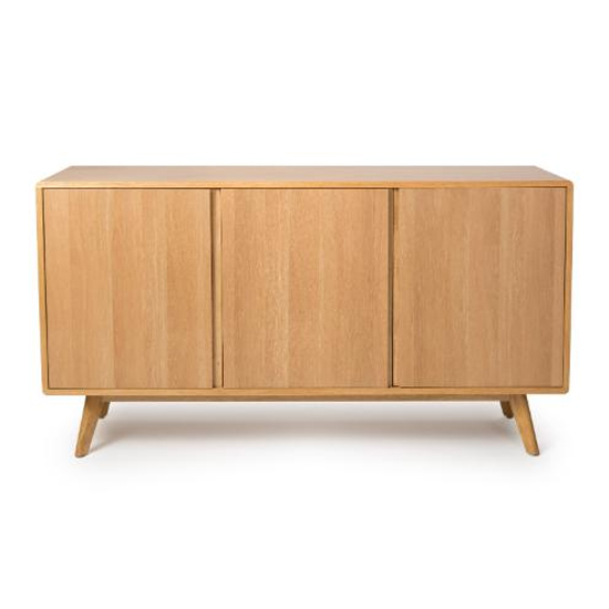Product photograph of Hvar Wooden Sideboard With 3 Doors In Oak from Furniture in Fashion