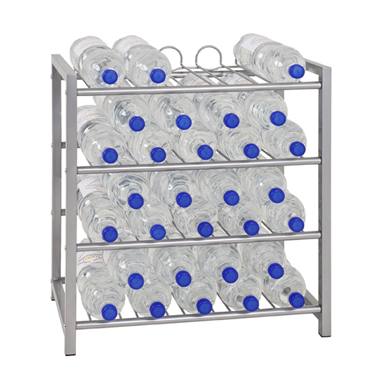 Hyattsville Metal 4 Shelves Bottle Rack In Aluminium