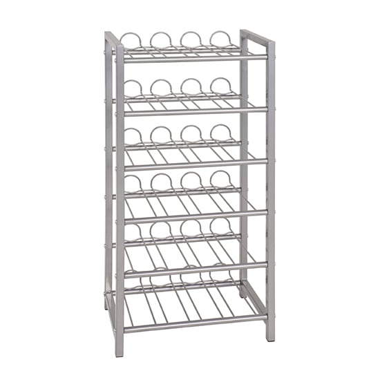 Photo of Hyattsville metal 6 shelves bottle rack in aluminium