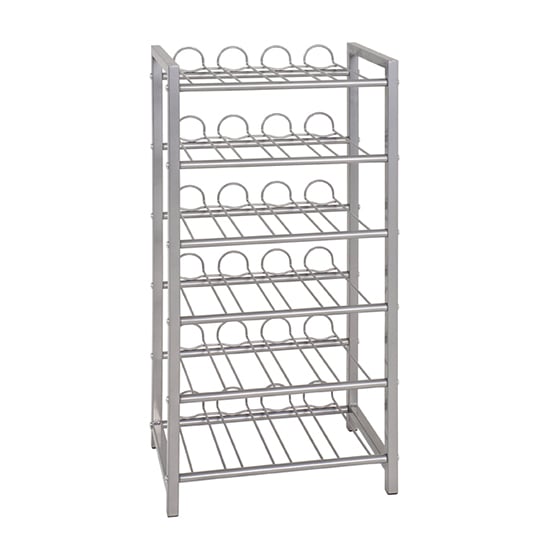 Hyattsville Metal 6 Shelves Bottle Rack In Aluminium