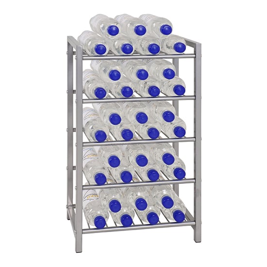 Hyattsville Small Metal 5 Shelves Bottle Rack In Aluminium Furniture