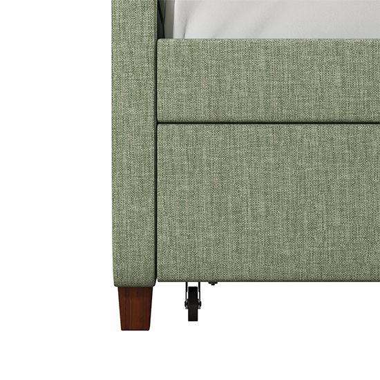 Hyeon Linen Fabric Daybed With Guest Bed In Light Green_7