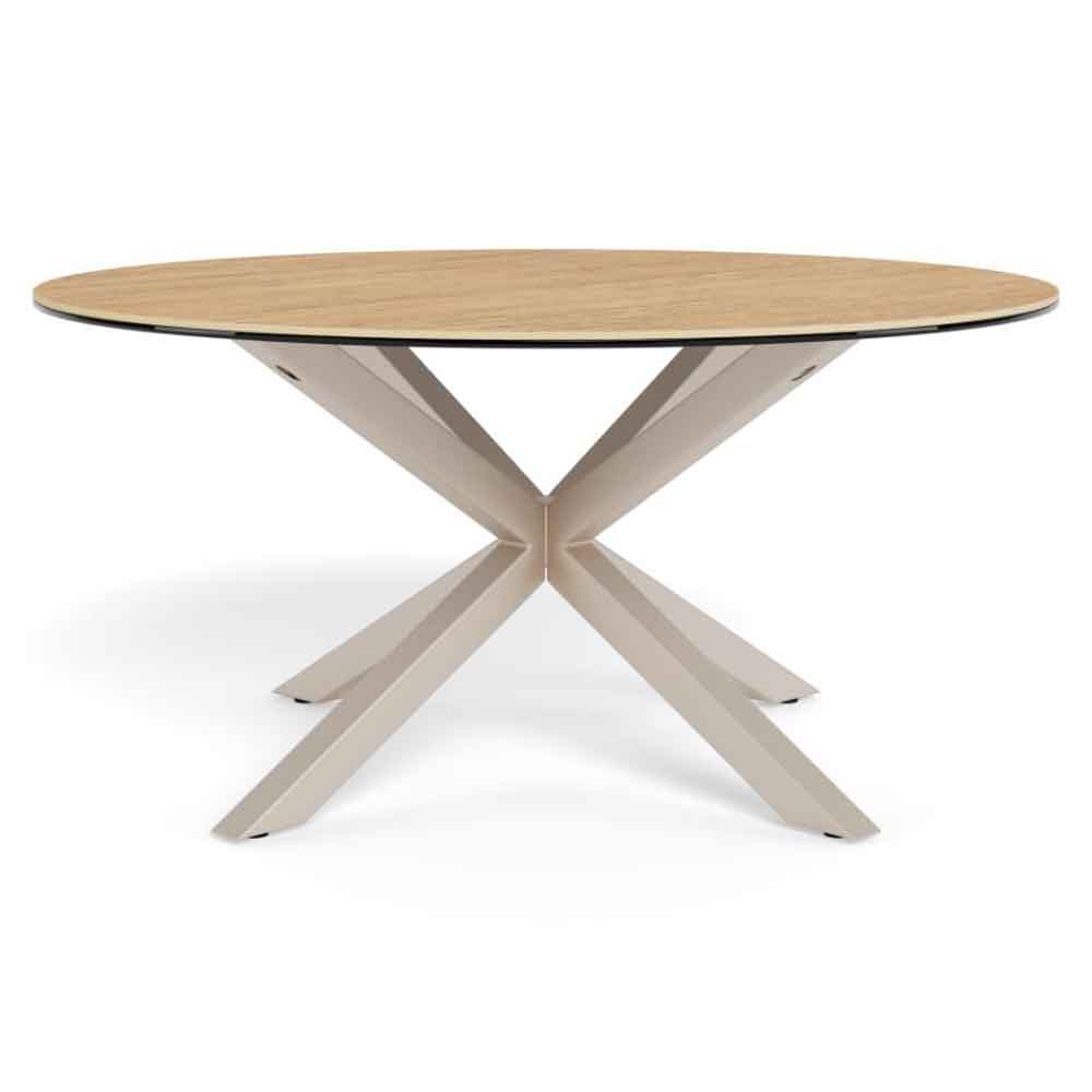 Hyeres Ceramic Round Coffee Table - Wild Oak