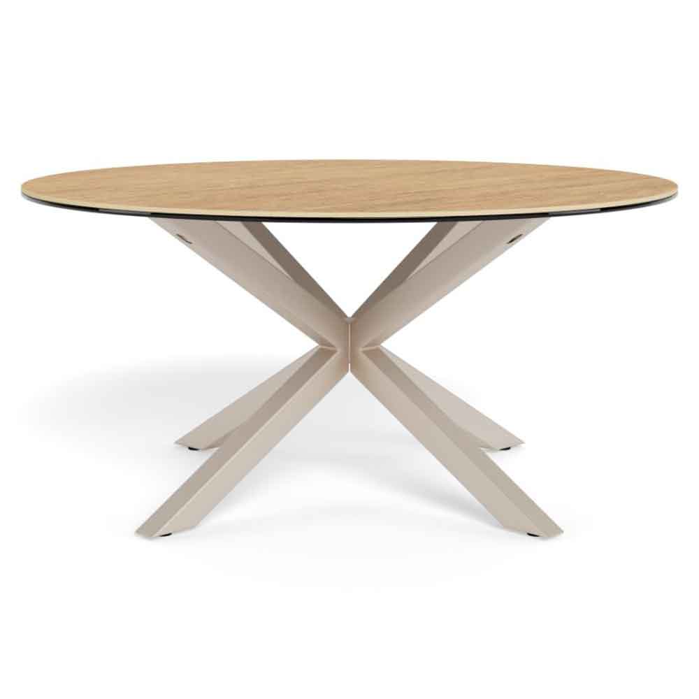 Hyeres Ceramic Round Coffee Table - Wild Oak