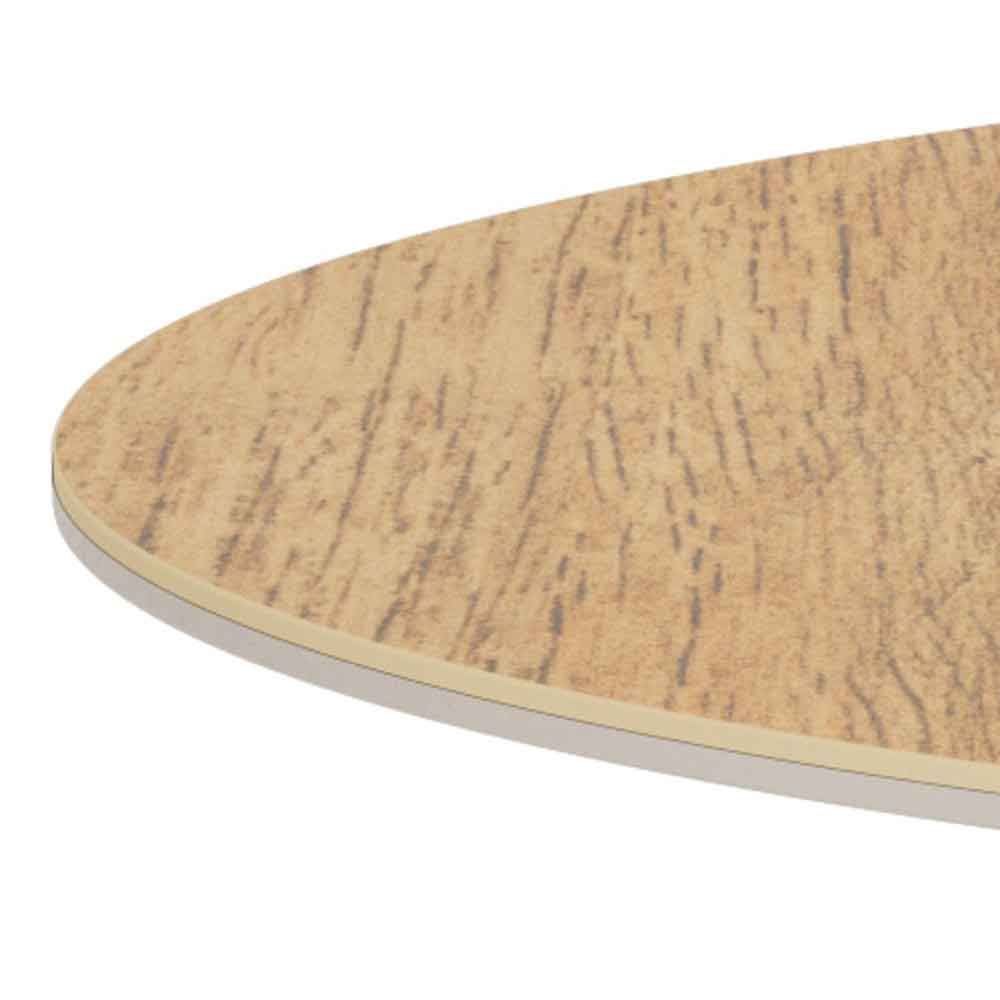 Hyeres Ceramic Round Dining Table With Grey Legs - Wild Oak