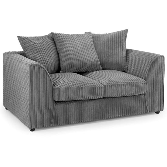 Hyeres Fabric 2 Seater Sofa In Grey