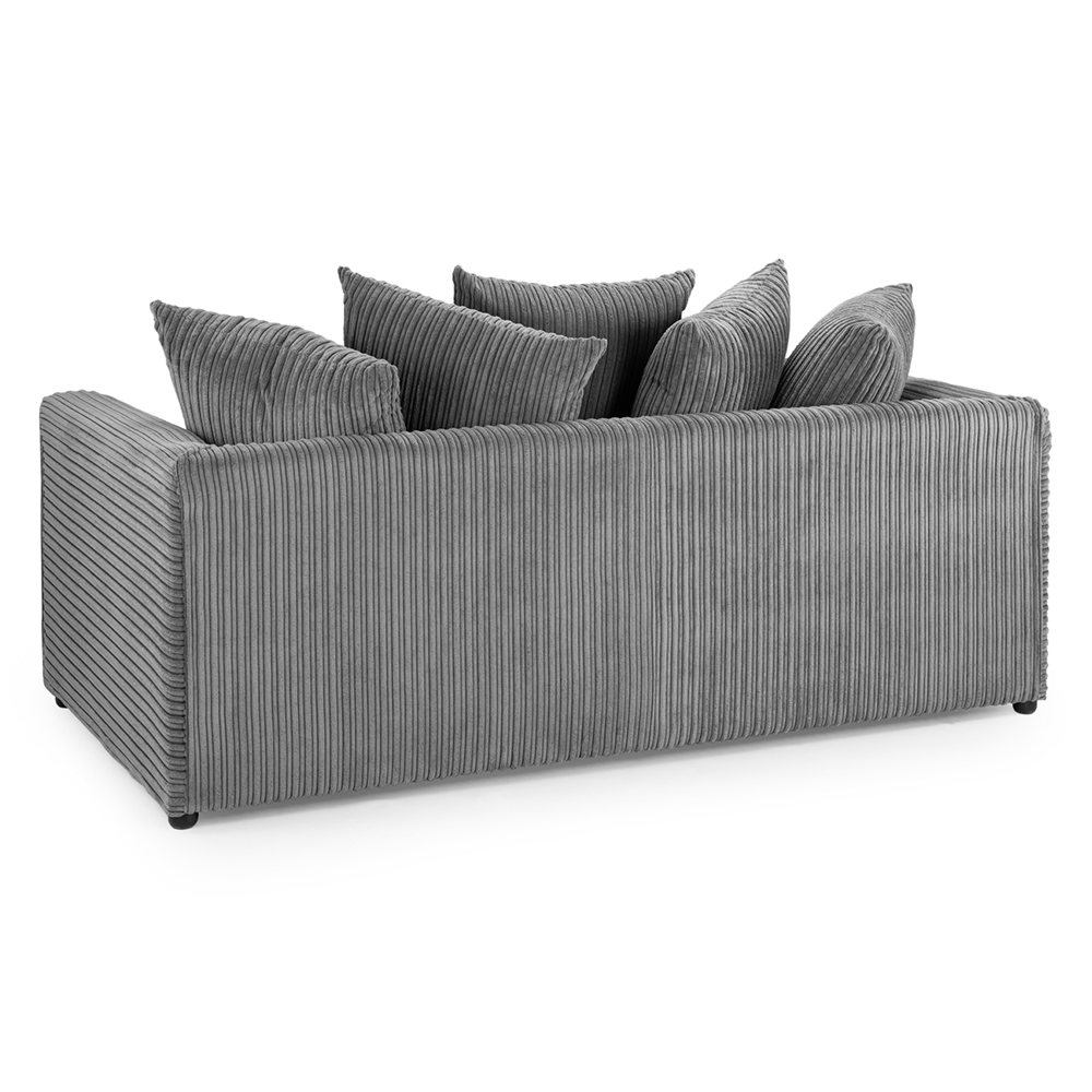 Hyeres Fabric 3 Seater Sofa In Grey