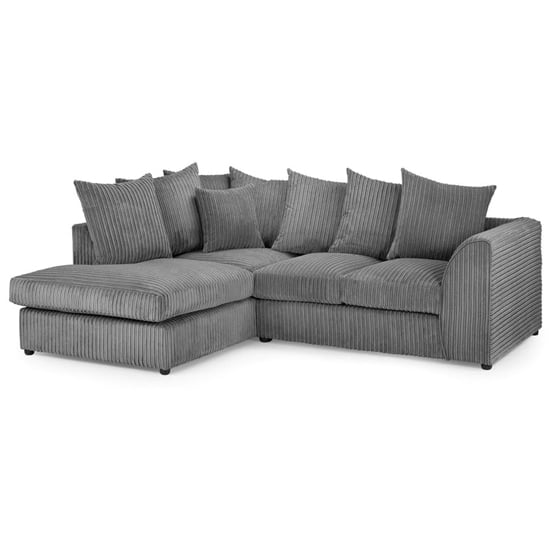 Product photograph of Hyeres Fabric Corner Sofa Left Hand In Grey from Furniture in Fashion