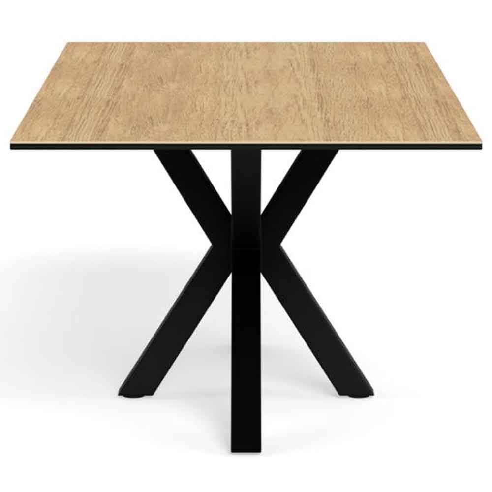Hyeres Large Ceramic Dining Table With Black Legs - Oak