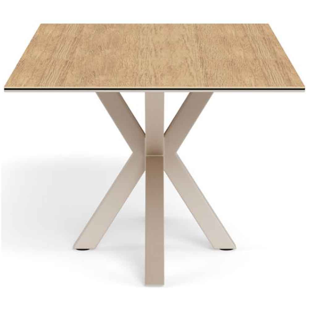 Hyeres Large Ceramic Dining Table With Grey Legs - Wild Oak