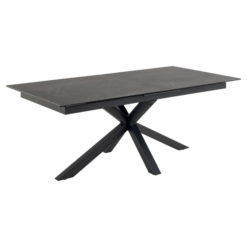 Hyeres Large Ceramic Extending Dining Table In Black Fairbanks