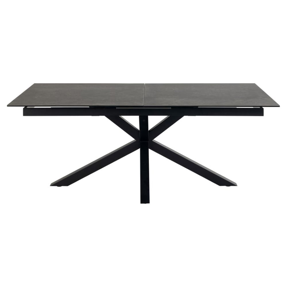 Hyeres Large Ceramic Extending Dining Table In Black Fairbanks