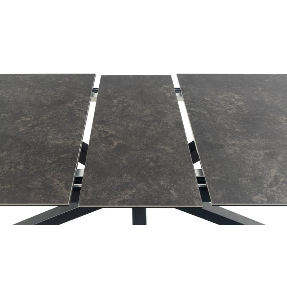 Hyeres Large Ceramic Extending Dining Table In Black Fairbanks