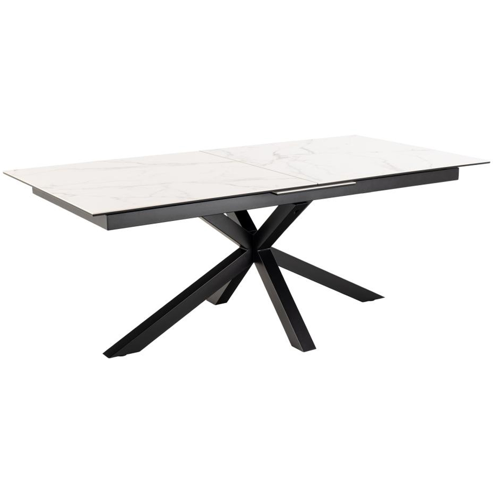 Hyeres Large Ceramic Extending Dining Table In White Akranes