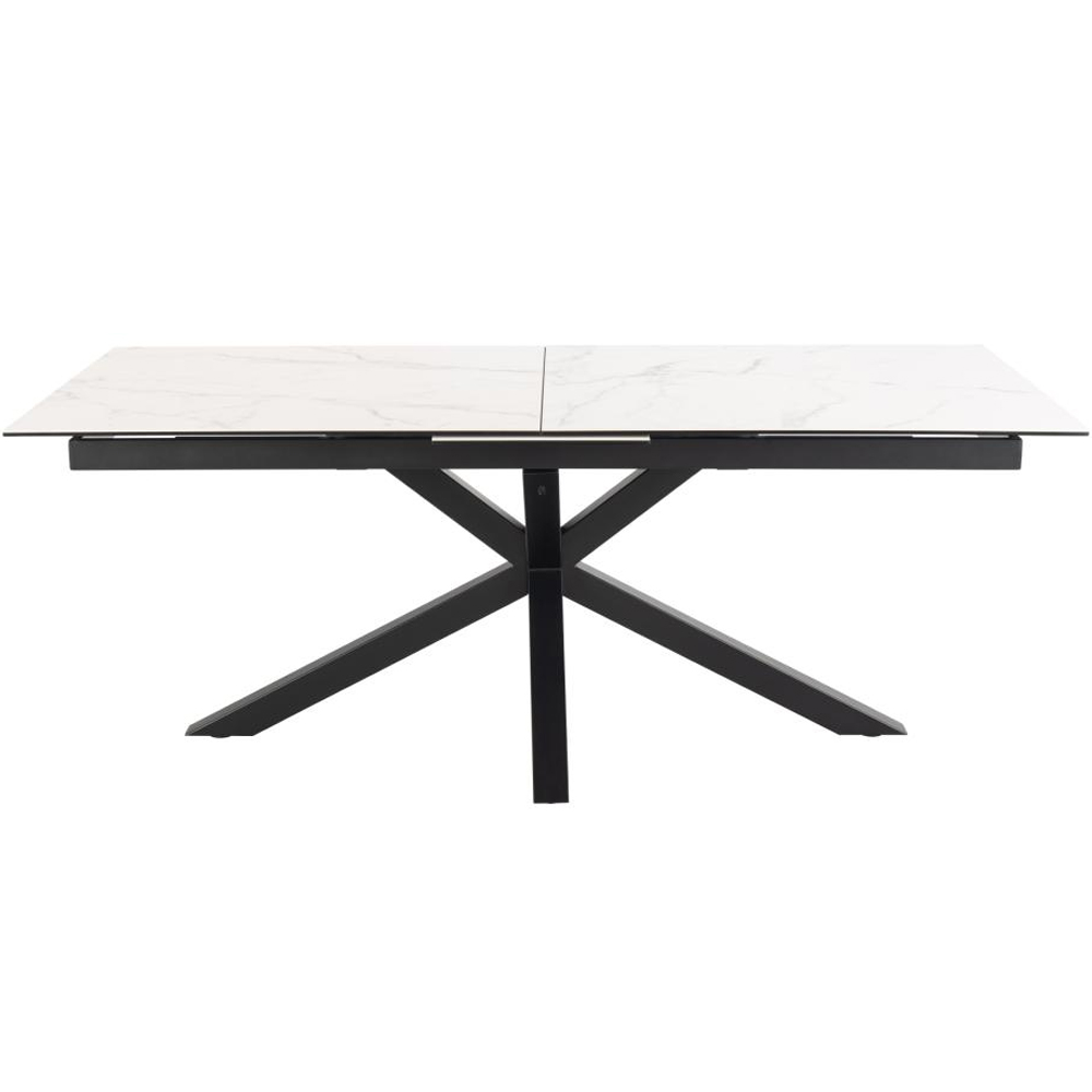 Hyeres Large Ceramic Extending Dining Table In White Akranes