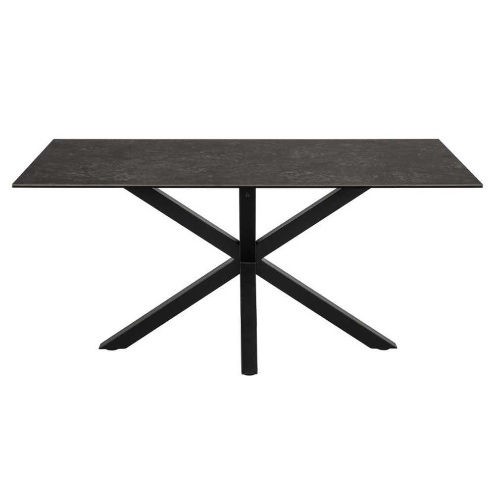 Hyeres Medium Ceramic Dining Table In Black Fairbanks