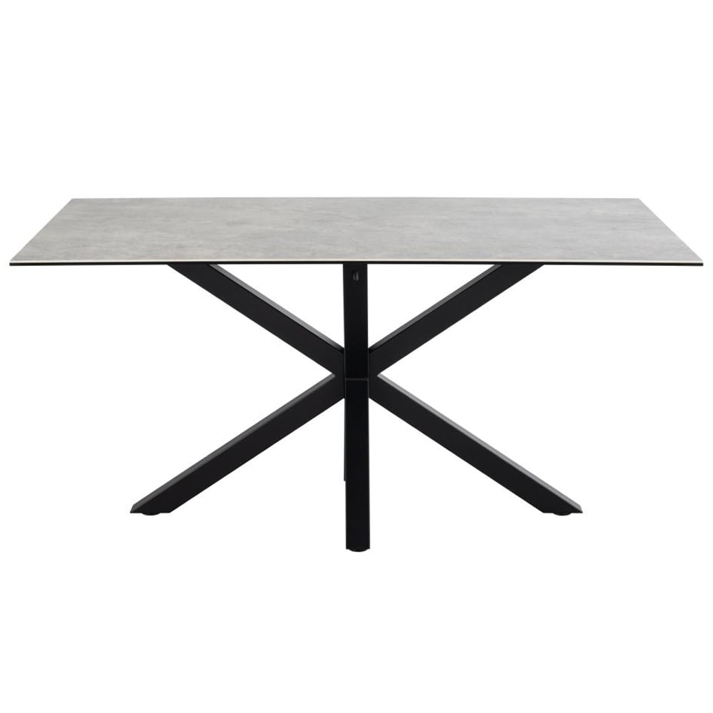 Hyeres Medium Ceramic Dining Table In Grey Anista