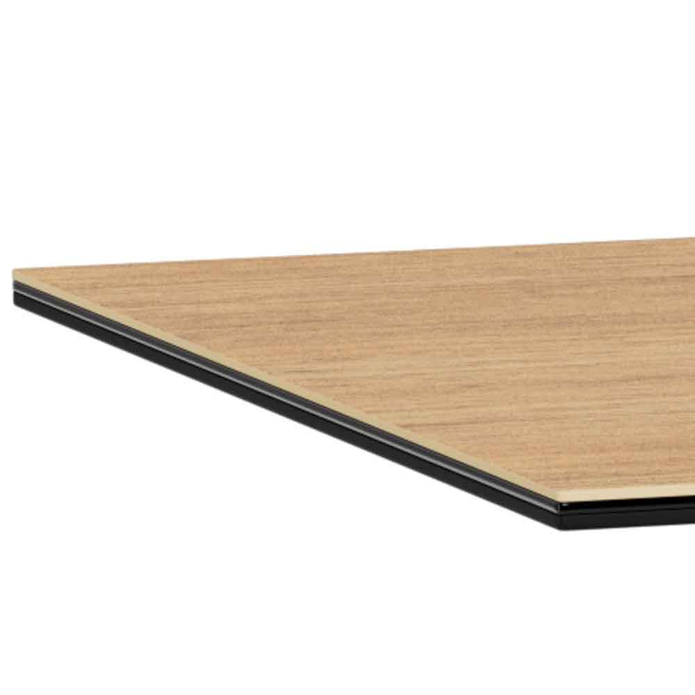 Hyeres Medium Ceramic Dining Table With Black Legs - Oak