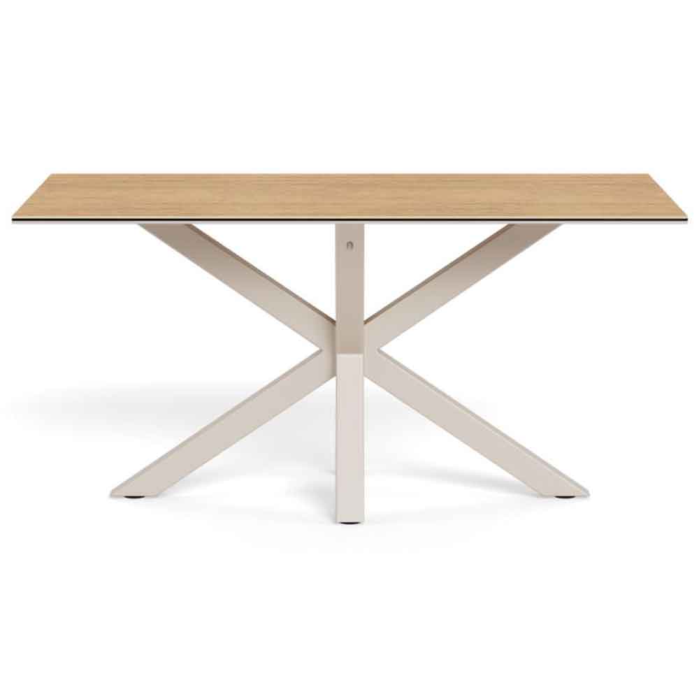 Hyeres Medium Ceramic Dining Table With Grey Legs - Wild Oak