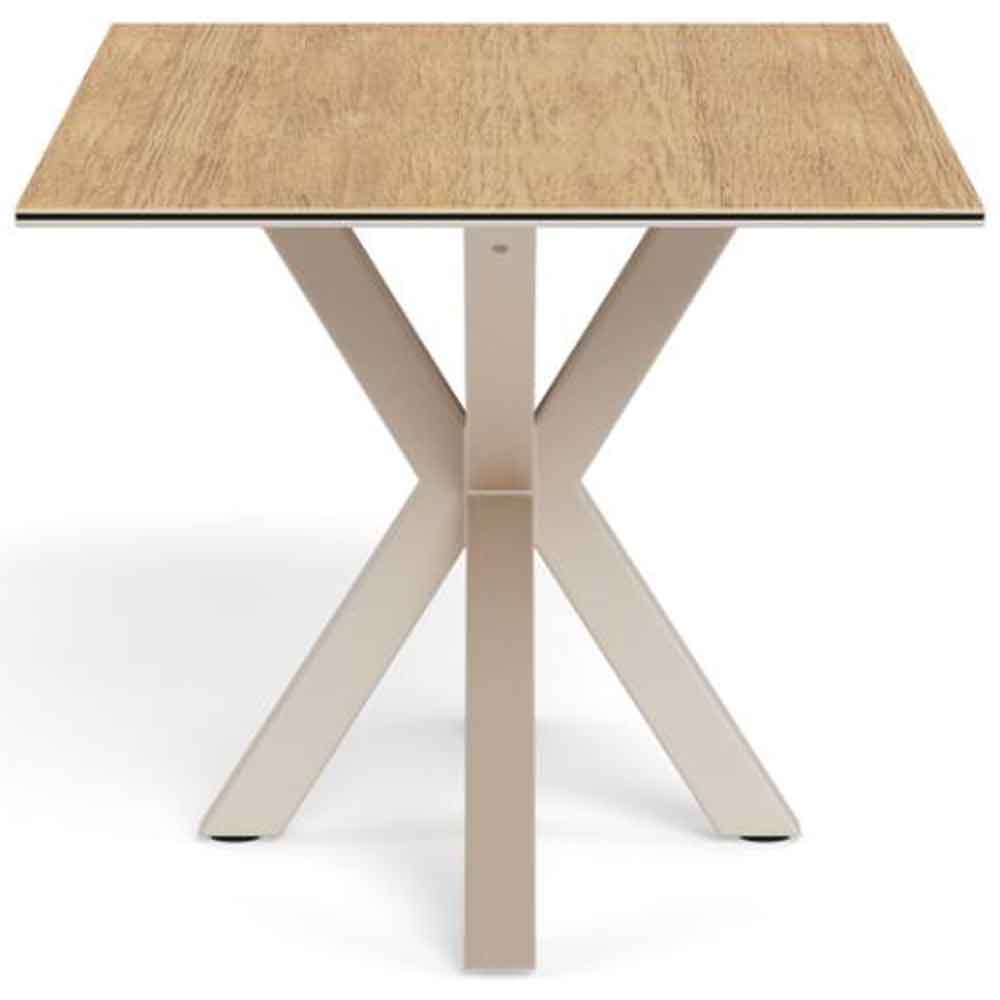 Hyeres Medium Ceramic Dining Table With Grey Legs - Wild Oak