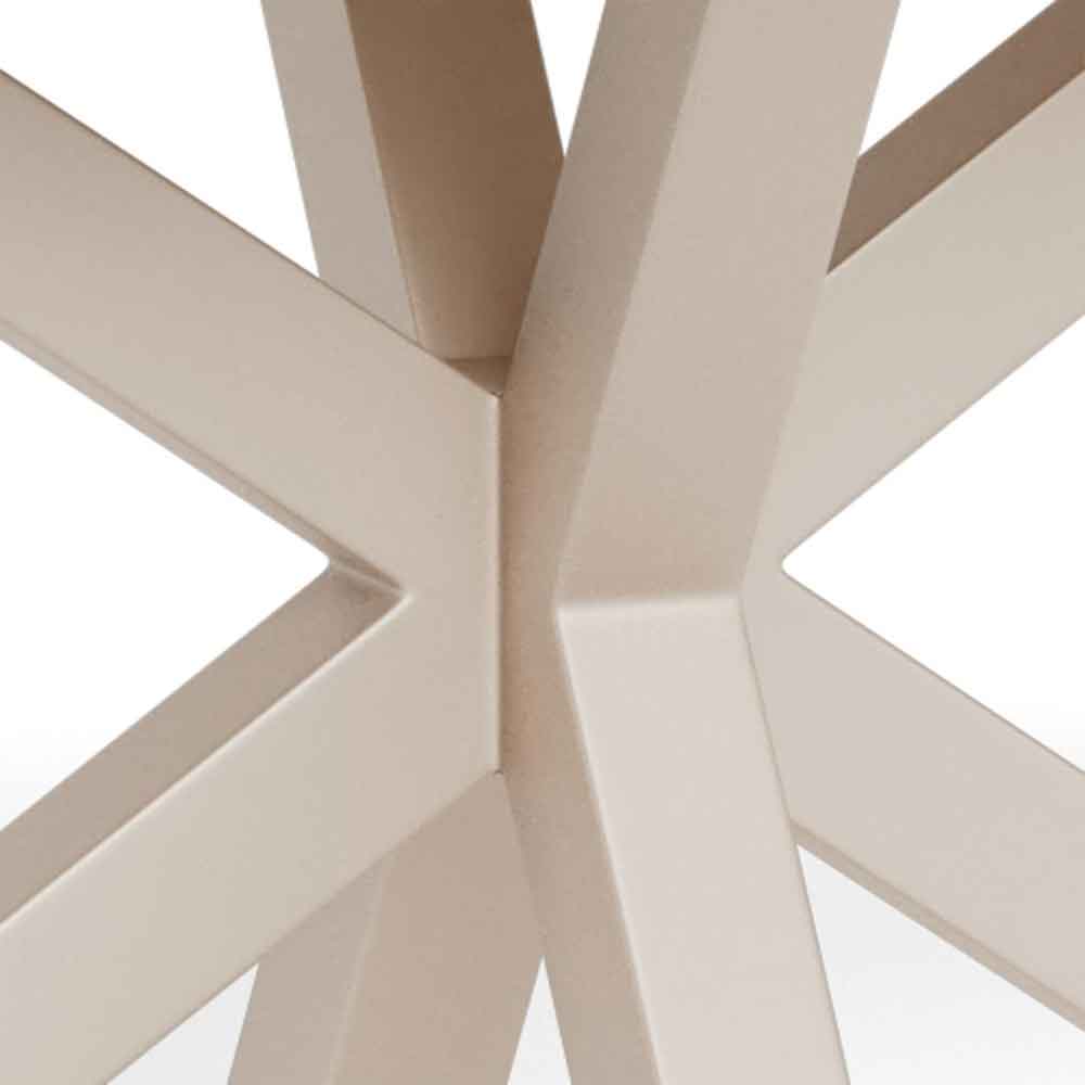 Hyeres Medium Ceramic Dining Table With Grey Legs - Wild Oak