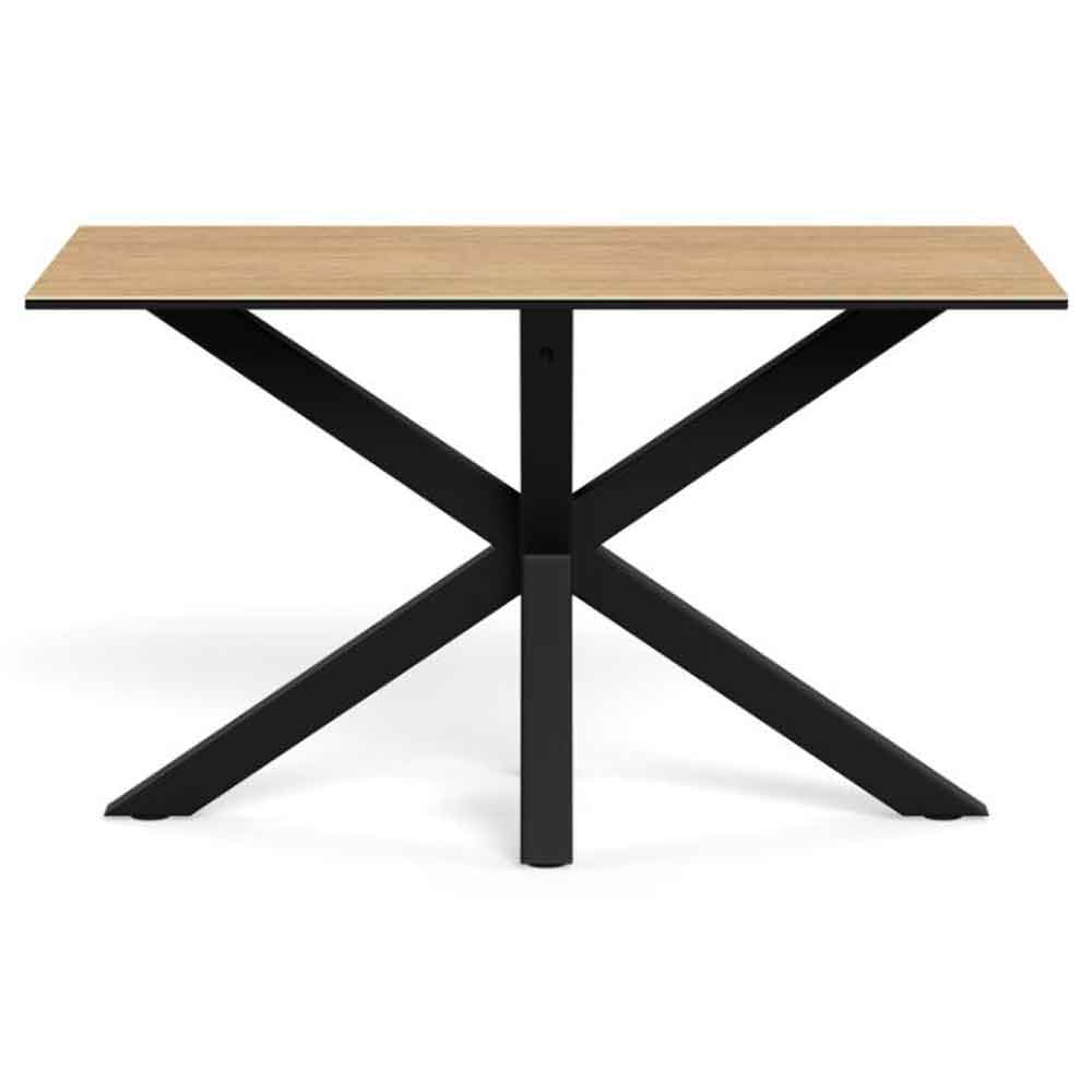 Hyeres Small Ceramic Dining Table With Black Legs - Wild Oak