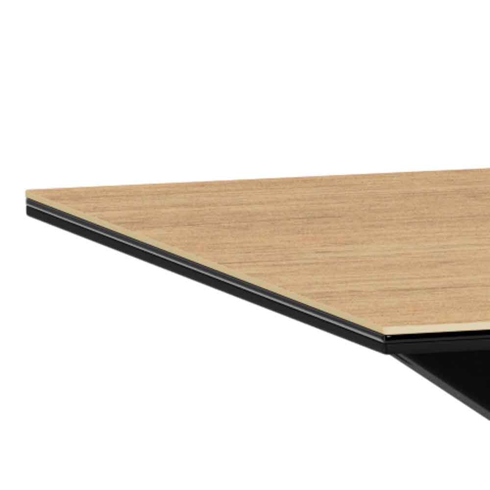 Hyeres Small Ceramic Dining Table With Black Legs - Wild Oak