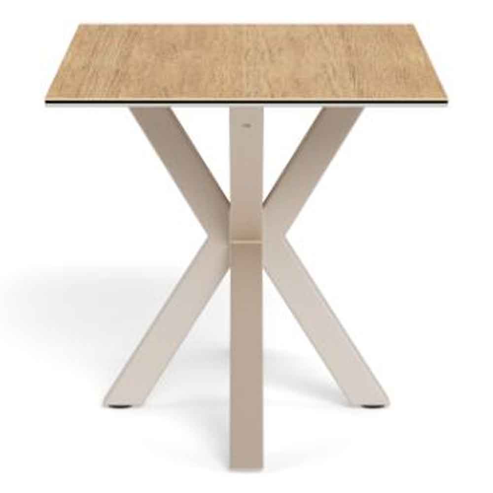 Hyeres Small Ceramic Dining Table With Grey Legs - Oak