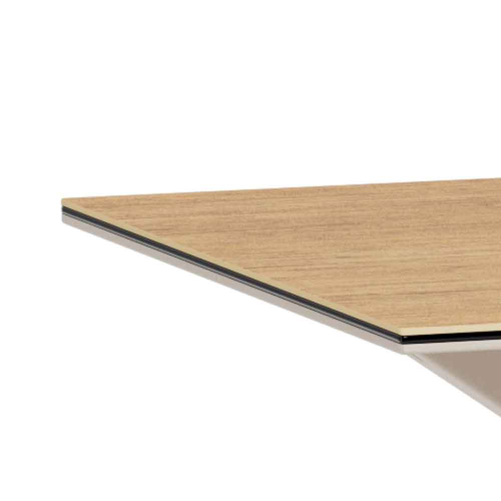 Hyeres Small Ceramic Dining Table With Grey Legs - Oak