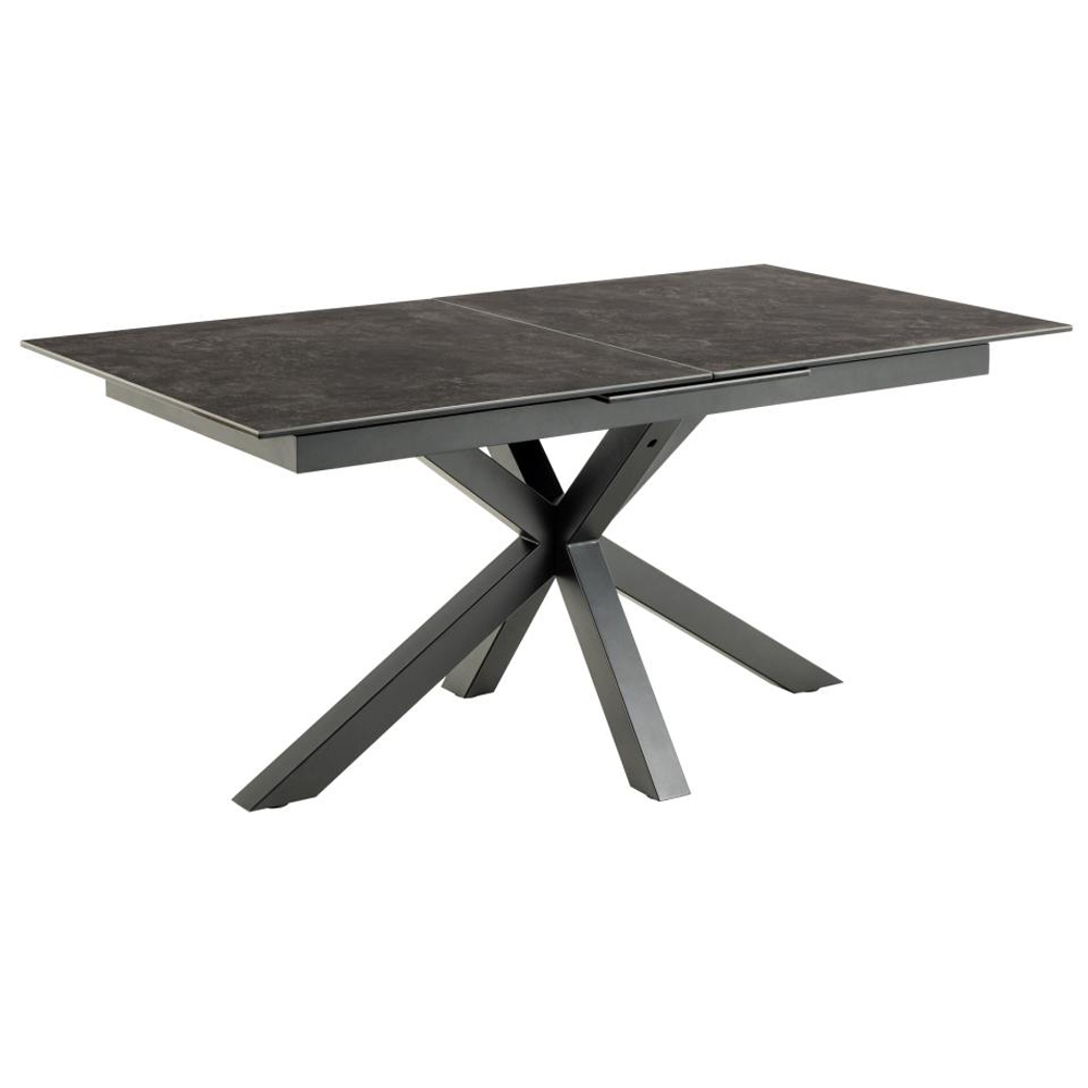 Hyeres Small Ceramic Extending Dining Table In Black Fairbanks