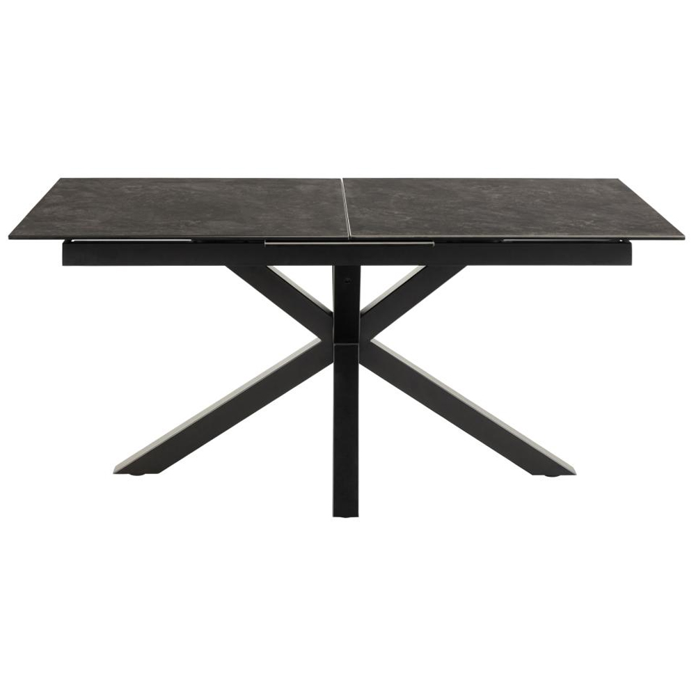 Hyeres Small Ceramic Extending Dining Table In Black Fairbanks