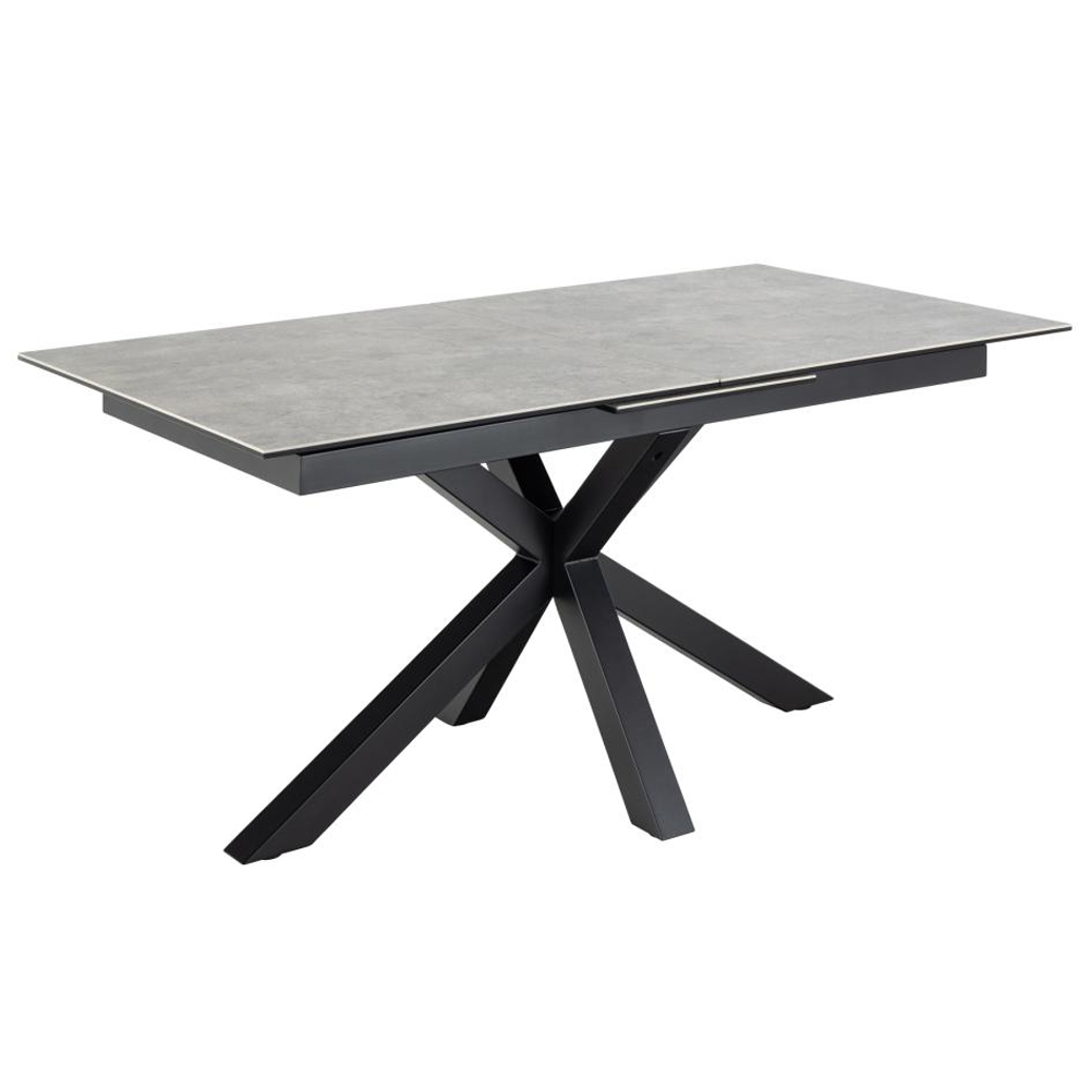 Hyeres Small Ceramic Extending Dining Table In Grey Anista