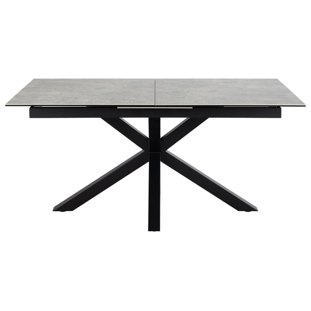 Hyeres Small Ceramic Extending Dining Table In Grey Anista