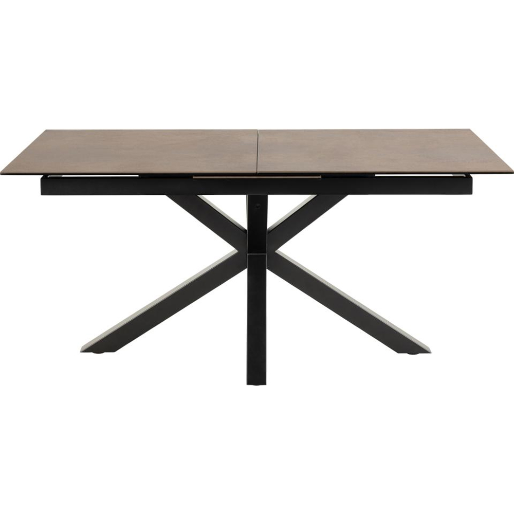 Hyeres Small Ceramic Extending Dining Table In Rusty Brown Lemco