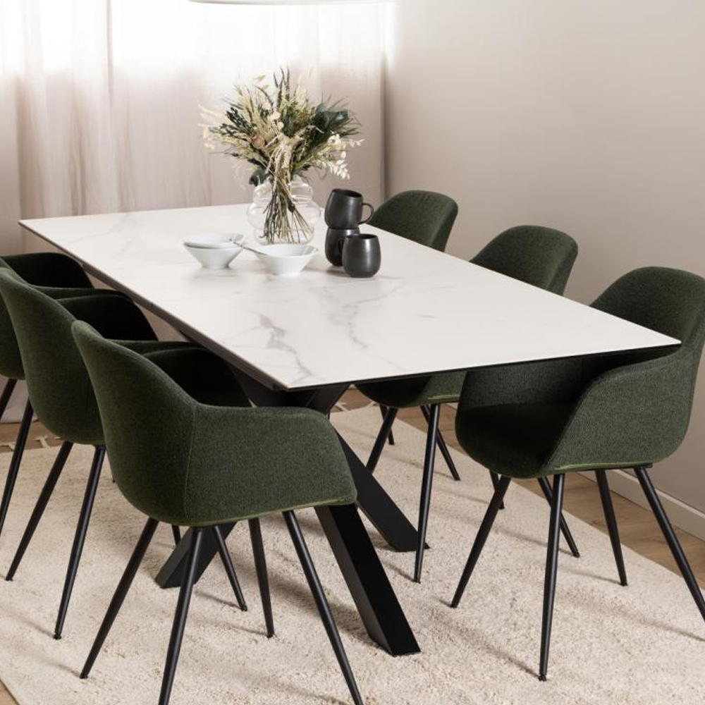 Hyeres Small Ceramic Extending Dining Table In White Akranes