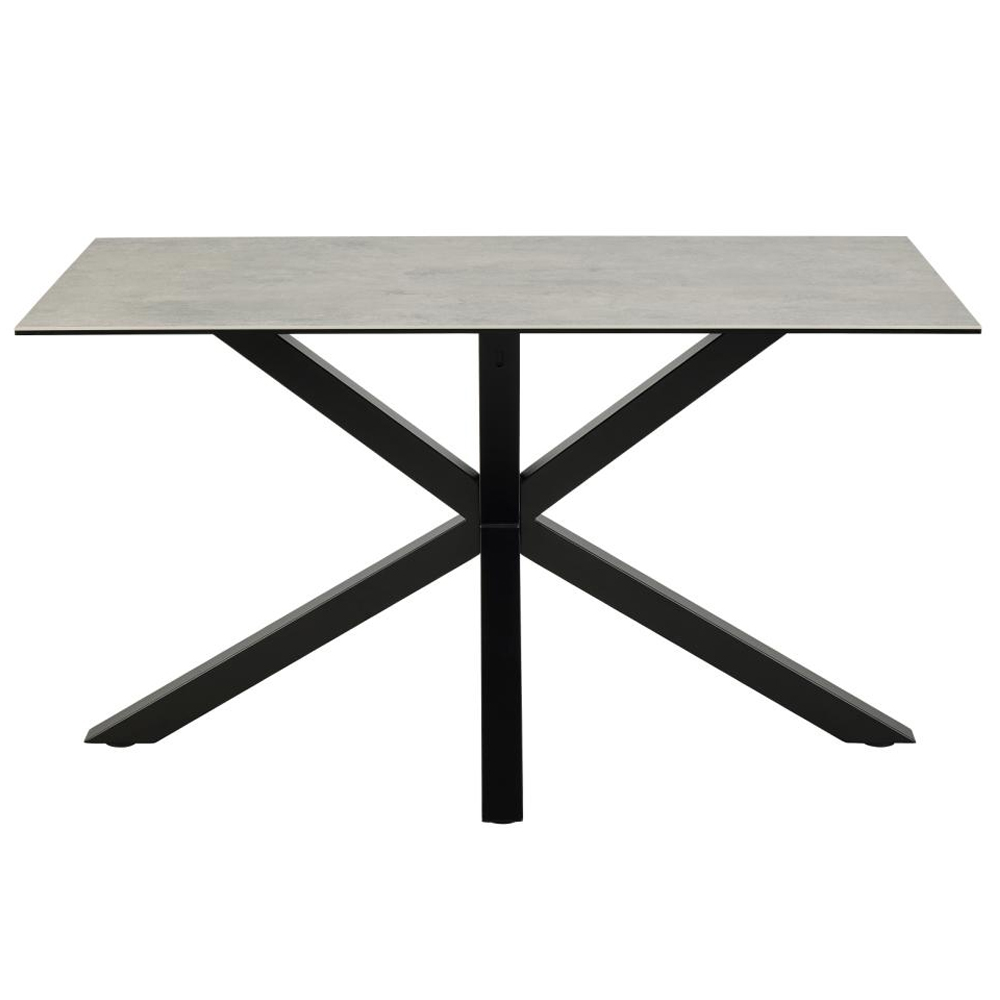 Hyeres Small Ceramic Dining Table In Grey Anista