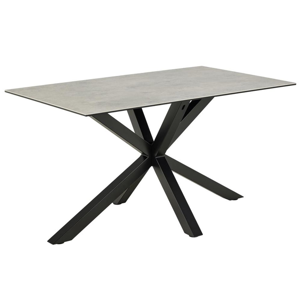 Hyeres Small Ceramic Dining Table In Grey Anista