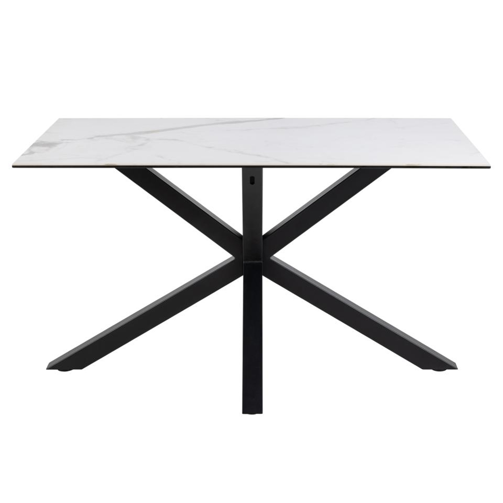 Hyeres Small Ceramic Dining Table In White Akranes