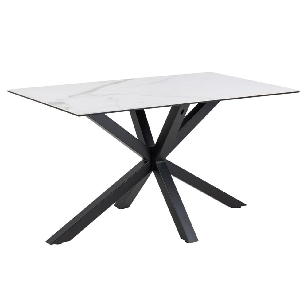 Hyeres Small Ceramic Dining Table In White Akranes