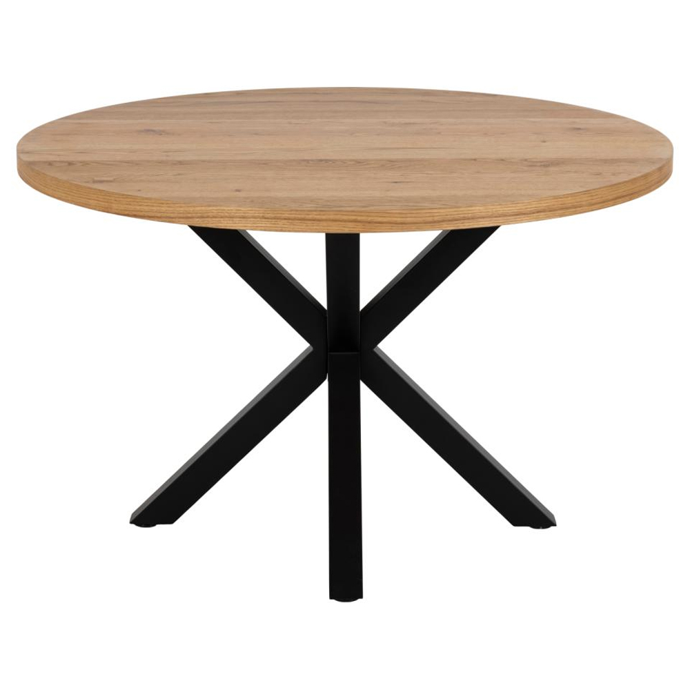Hyeres Wooden Round Dining Table In Wild Oak