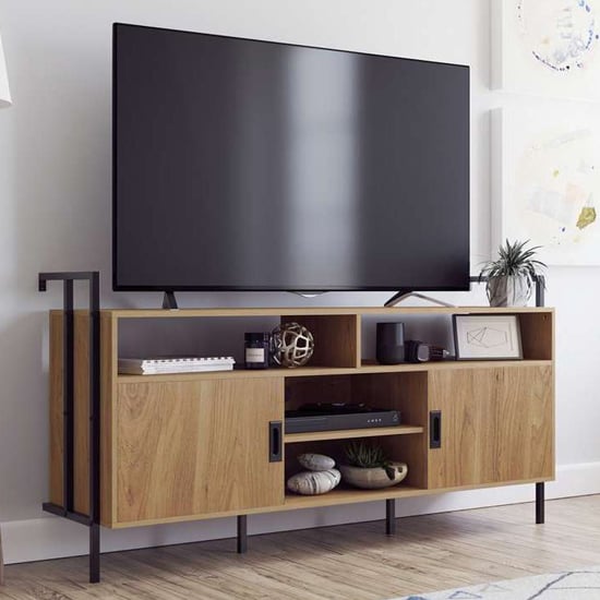 Hythe Wall Mounted Wooden TV Stand In Walnut