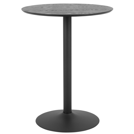 Read more about Ibika large wooden bar table in ash black with black base