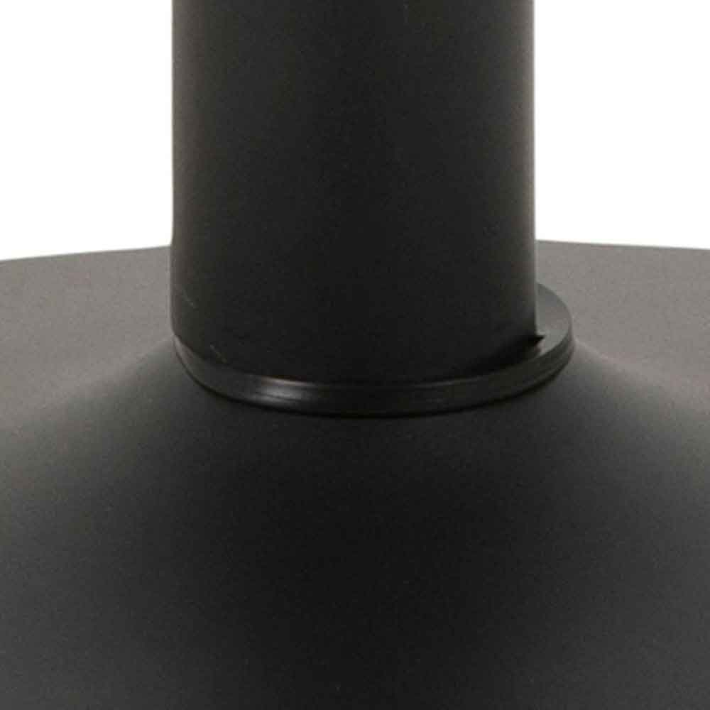 Ibika Large Wooden Round Dining Table With Black Base - Ash Black