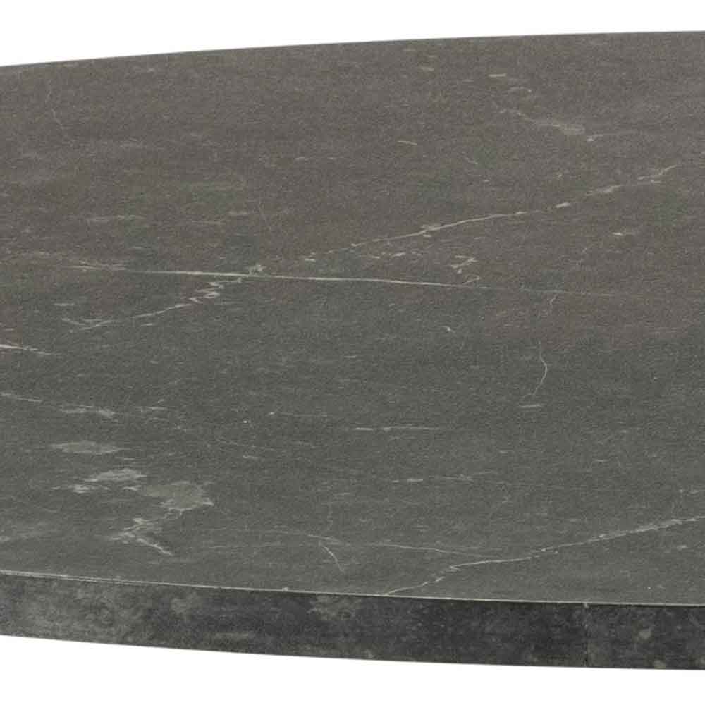 Ibika Large Wooden Round Dining Table With Black Base - Melamine Black