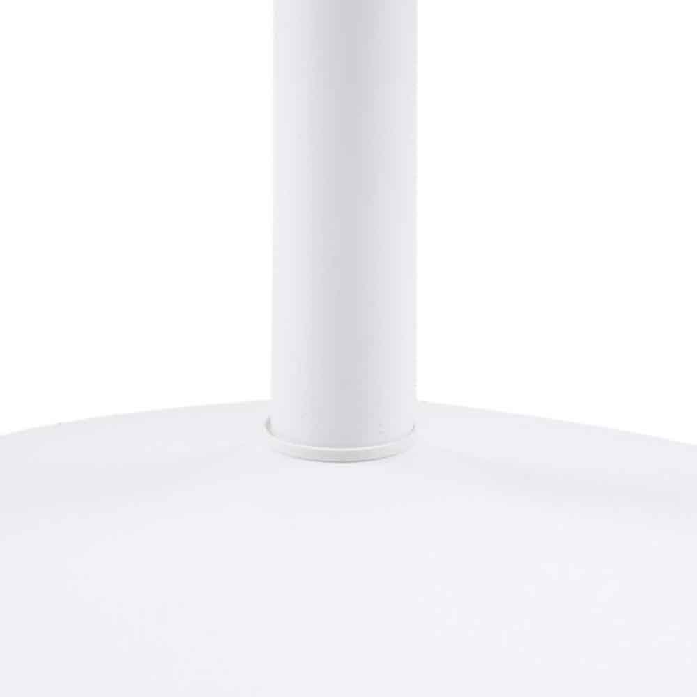 Ibika Large Wooden Round Dining Table With Metal Base - White