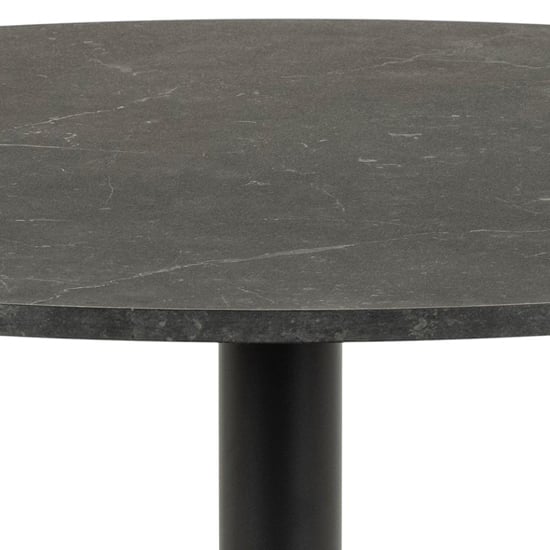 Ibika Melamine Dining Table Round With Metal Base In Black_3