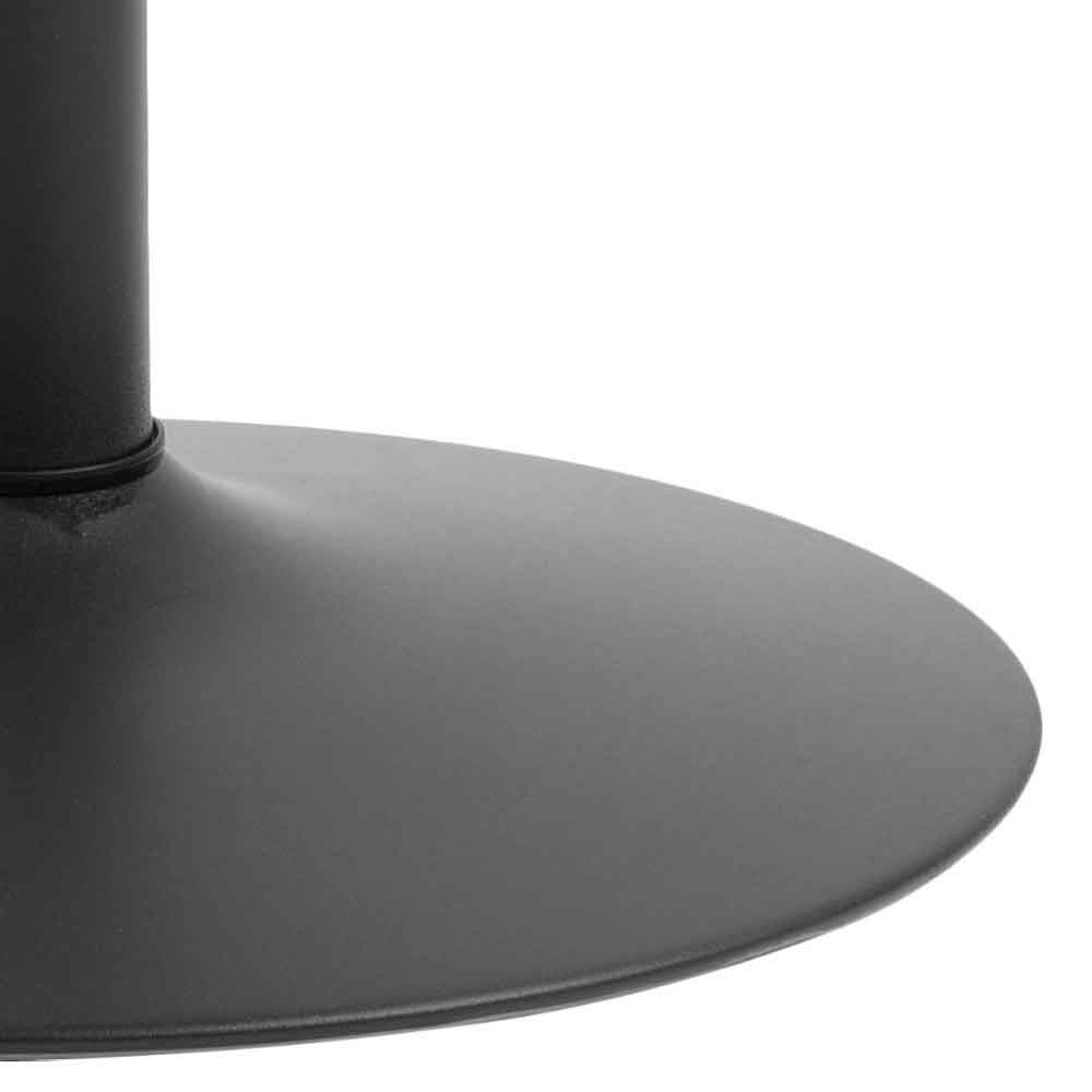 Ibika Small Wooden Round Dining Table With Black Base - Ash Black