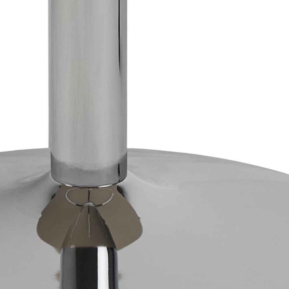 Ibika Small Wooden Round Dining Table With Chrome Base - Oak