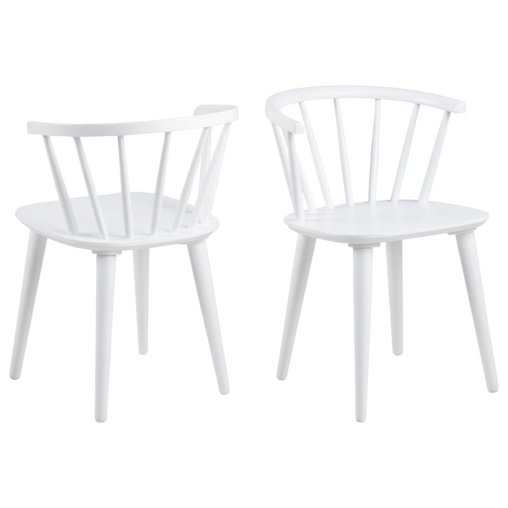 Ibika Wooden Dining Table With 4 Chairs In White